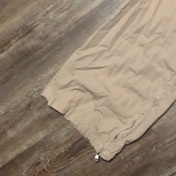 Zara Jumpsuit Women's Small Hooded Sleeveless Sand Beige Zip Up Cargo Spring Wea - Picture 4 of 8